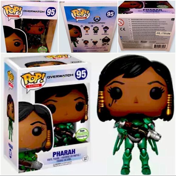 Funko Pop Games #95 Pharah Spring 2017 Exclusive Vinyl Figure Overwatch New - Picture 1 of 6